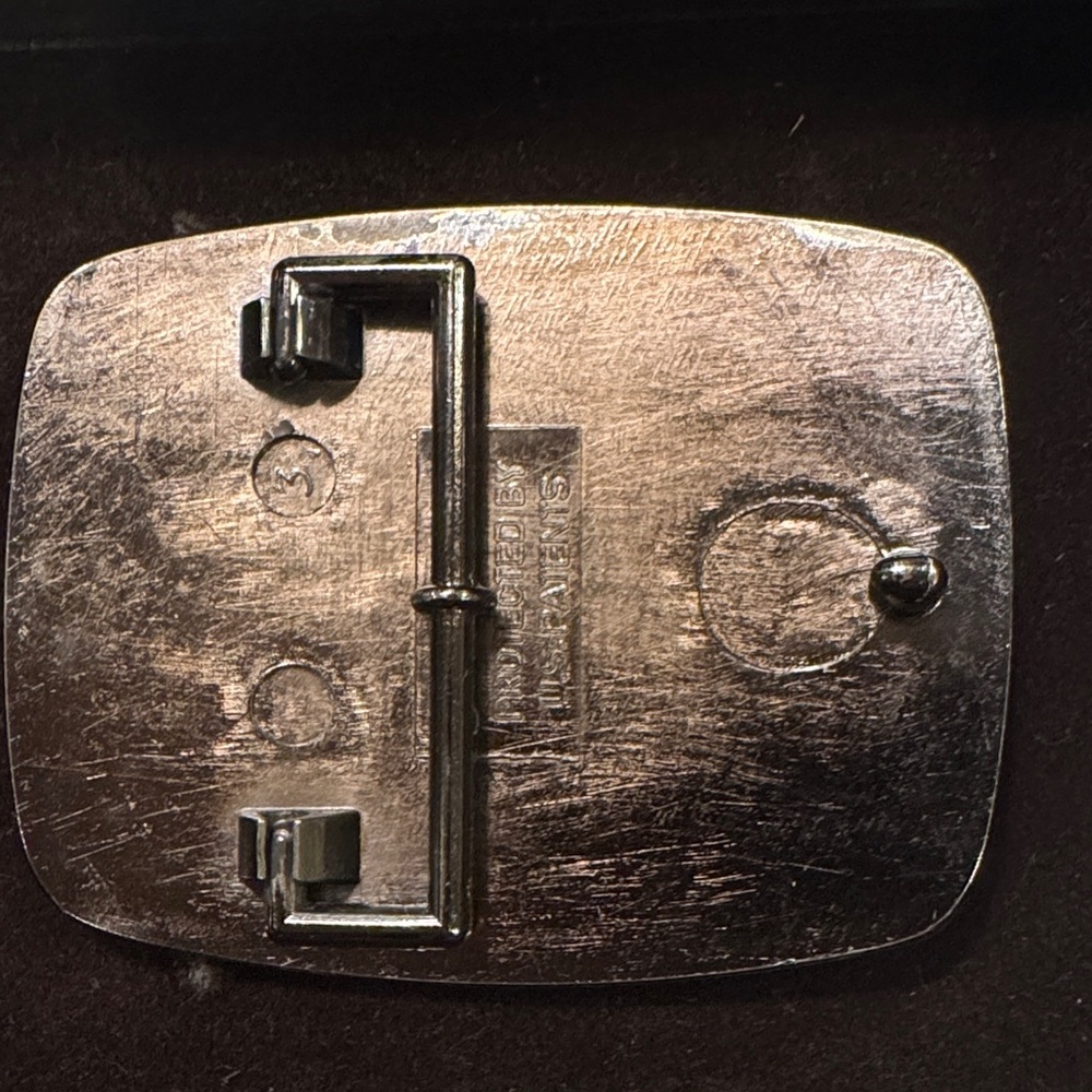 Silver Rectangular Belt Buckle - image 2